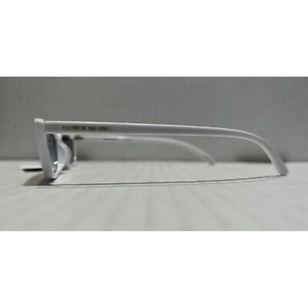 elizabeth and james white Small Rectangle frame black lens sunglasses wg01su03